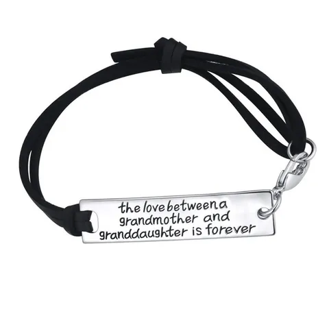 The Love Between a Grandmother and Granddaughter is Forever- Strap Bracelet