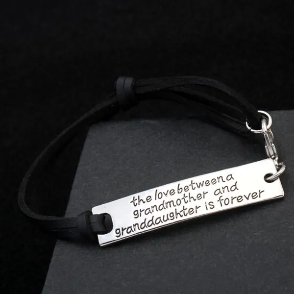 The Love Between a Grandmother and Granddaughter is Forever- Strap Bracelet