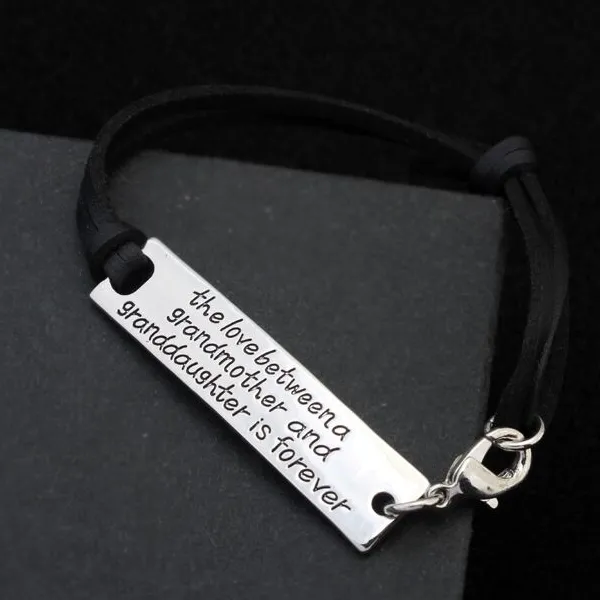 The Love Between a Grandmother and Granddaughter is Forever- Strap Bracelet