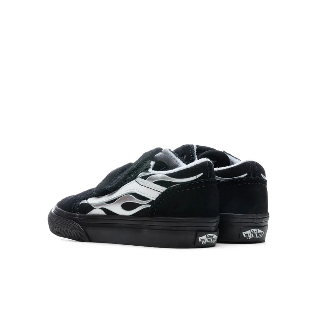 Toddler Old Skool V Metallic Flame - Black/Silver