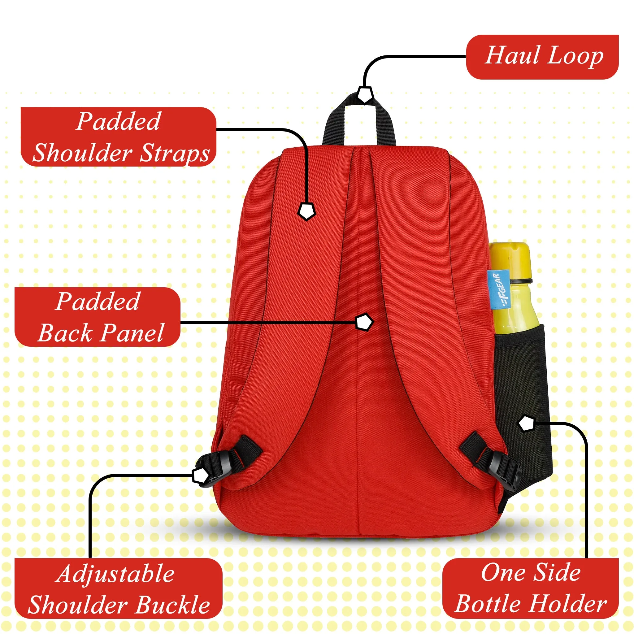 Tom 14L Red Kids Backpack